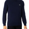 Lacoste Logo Knit Sweatshirt - Marine Blue -Standout Store 37595a