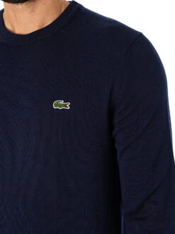 Lacoste Logo Knit Sweatshirt - Marine Blue -Standout Store 37595d