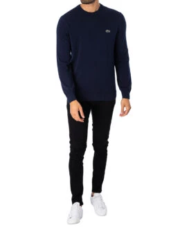 Lacoste Logo Knit Sweatshirt - Marine Blue -Standout Store 37595e