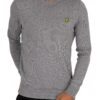 Lyle & Scott Cotton Merino Crew Jumper - Mid Grey Marl -Standout Store 37852a