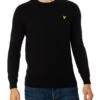 Lyle & Scott Cotton Merino Crew Jumper - Jet Black
