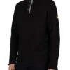 Lyle & Scott Button Funnel Neck Sweatshirt - Jet Black -Standout Store 39014a