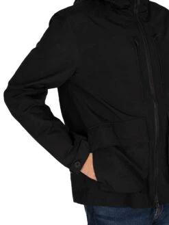 Lyle & Scott Hooded Jacket - Jet Black -Standout Store 39020e 1