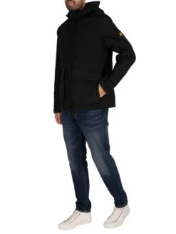 Lyle & Scott Hooded Jacket - Jet Black -Standout Store 39020h 1
