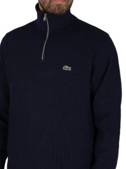 Lacoste Zip Collar Sweatshirt - Blue Marine -Standout Store 39144d