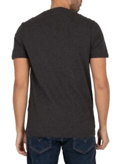 Lyle & Scott Plain Organic Cotton T-Shirt - Charcoal Marl 4 Lyle & Scott Plain Organic Cotton T-Shirt - Charcoal Marl -Standout Store 39715c