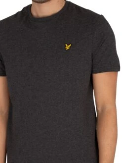 Lyle & Scott Plain Organic Cotton T-Shirt - Charcoal Marl 5 Lyle & Scott Plain Organic Cotton T-Shirt - Charcoal Marl -Standout Store 39715d