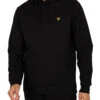 Lyle & Scott Logo Pullover Hoodie - Jet Black -Standout Store 40633a