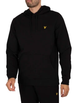 Lyle & Scott Logo Pullover Hoodie - Jet Black