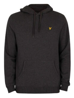 Lyle & Scott Logo Pullover Hoodie - Charcoal Marl -Standout Store 40635e
