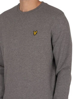 Lyle & Scott Logo Sweatshirt - Mid Grey Marl -Standout Store 40638d