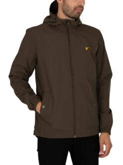 Lyle & Scott Zip Through Hooded Jacket - Olive