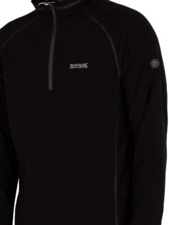 Regatta Montes Lightweight Half Zip Mini Stripe Sweatshirt - Black -Standout Store 42215d