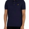 Lyle & Scott Organic Cotton Plain Polo Shirt - Navy -Standout Store 42384a