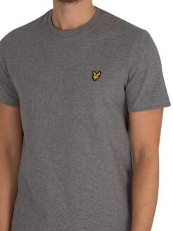 Lyle & Scott Organic Cotton Plain T-Shirt - Mid Grey Marl -Standout Store 42386d