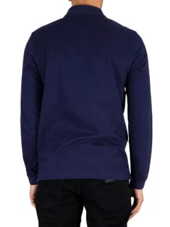Lyle & Scott Longsleeved Polo Shirt - Navy 4 Lyle & Scott Longsleeved Polo Shirt - Navy -Standout Store 43972c