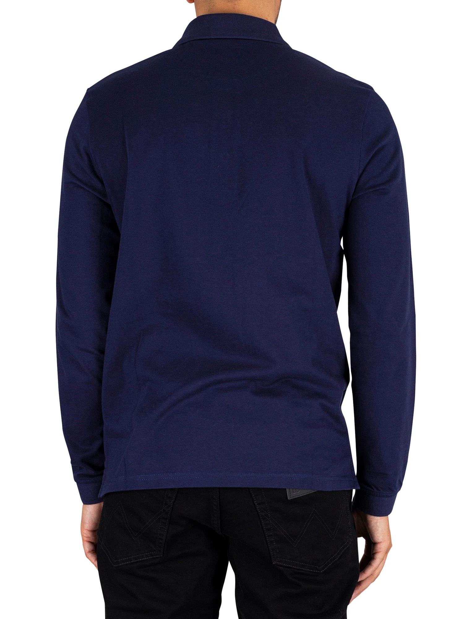 Lyle & Scott Longsleeved Polo Shirt - Navy Lyle & Scott Longsleeved Polo Shirt - Navy -Standout Store 43972c