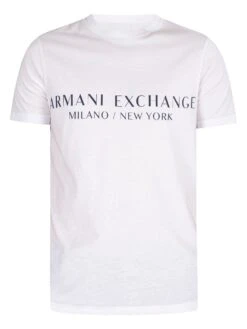 Armani Exchange Printed Graphic T-Shirt - White -Standout Store 44420e