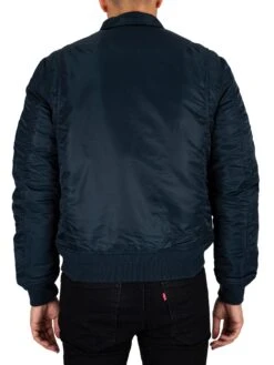 Schott Removable Badge Bomber Jacket - Navy 5 Schott Removable Badge Bomber Jacket - Navy -Standout Store 44587d