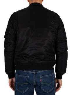 Schott Removable Badge Bomber Jacket - Black -Standout Store 44588c