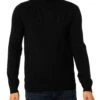 HUGO San Thomas Collar Knit - Black 1 HUGO San Thomas Collar Knit - Black -Standout Store 45346a