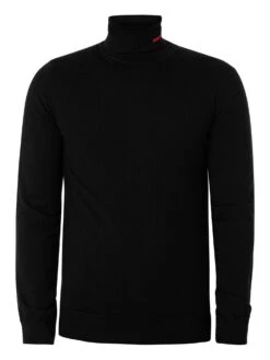 HUGO San Thomas Collar Knit - Black -Standout Store 45346f