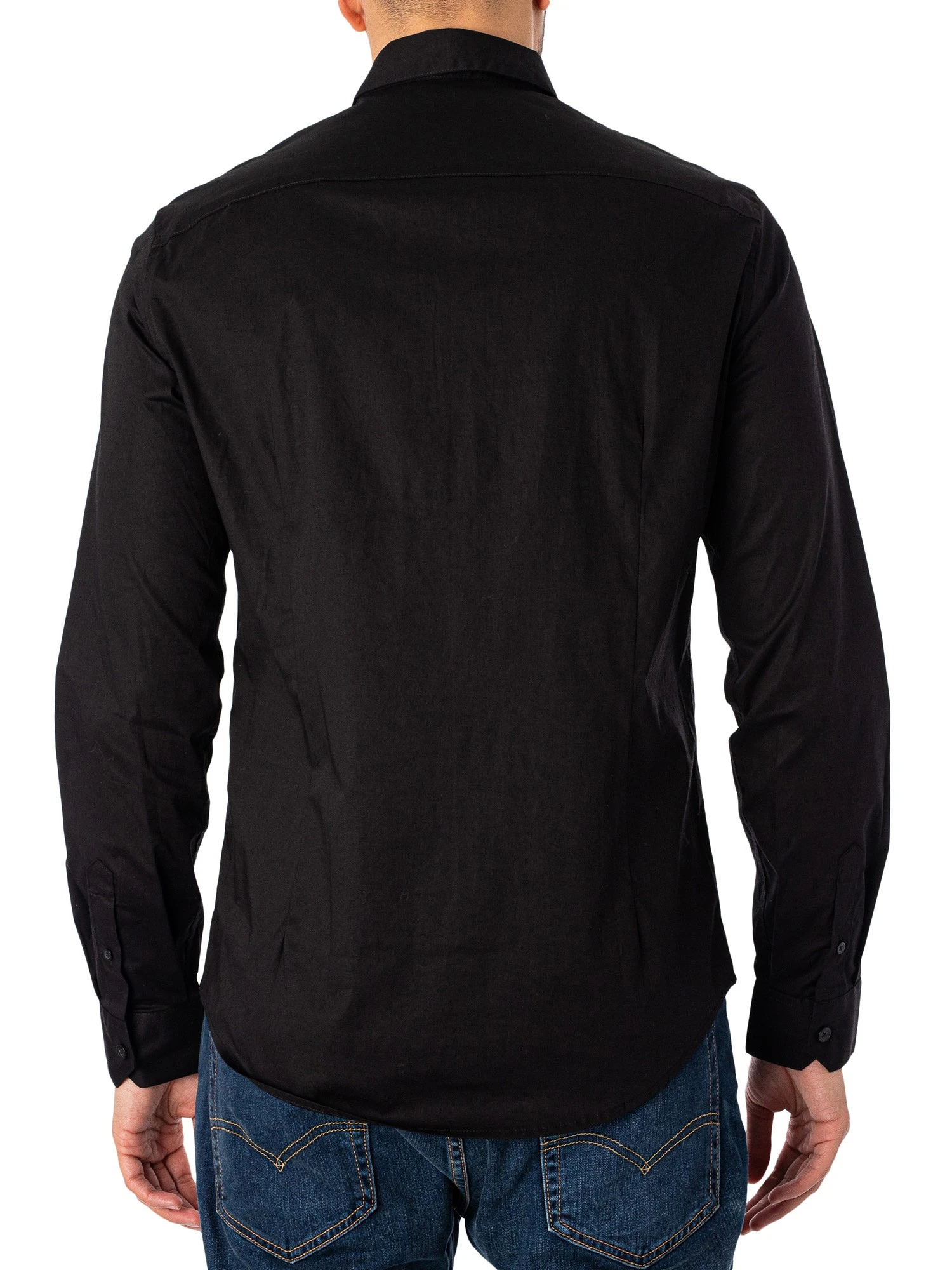 Armani Exchange Slim Logo Woven Shirt - Black Armani Exchange Slim Logo Woven Shirt - Black -Standout Store 45695c