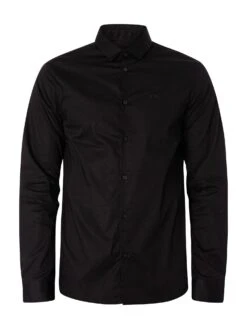 Armani Exchange Slim Logo Woven Shirt - Black 7 Armani Exchange Slim Logo Woven Shirt - Black -Standout Store 45695f
