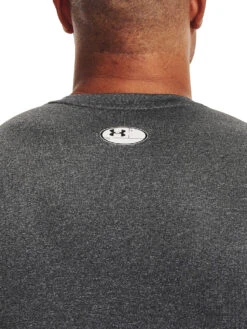 Under Armour HeatGear Short Sleeve Baselayer T-Shirt - Carbon Heather/Black -Standout Store 47845c