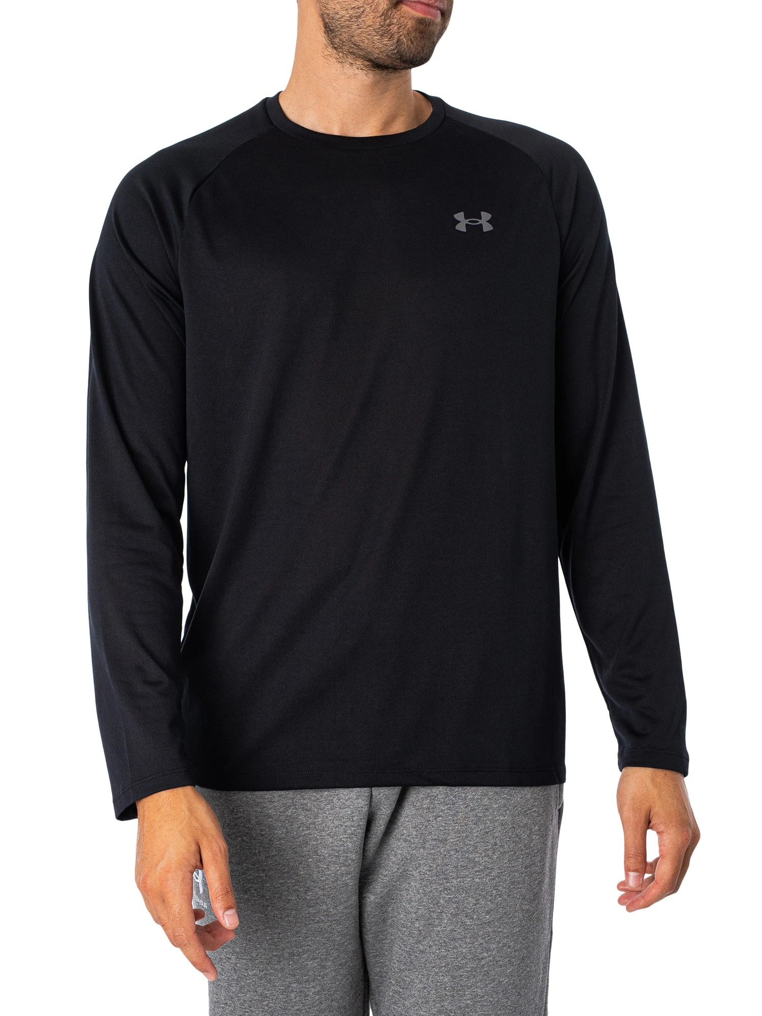 Under Armour Tech Long Sleeve T-Shirt - Black Under Armour Tech Long Sleeve T-Shirt - Black -Standout Store 47871a