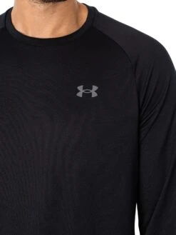Under Armour Tech Long Sleeve T-Shirt - Black 5 Under Armour Tech Long Sleeve T-Shirt - Black -Standout Store 47871d