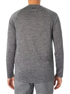 Under Armour Tech Long Sleeve T-Shirt - Pitch Gray/Black -Standout Store 47872c