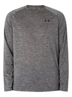 Under Armour Tech Long Sleeve T-Shirt - Pitch Gray/Black -Standout Store 47872f