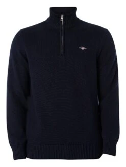 GANT Casual Half-Zip Knit - Evening Blue -Standout Store 47954e