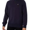 GANT Regular Shield Sweatshirt- Evening Blue -Standout Store 47963a