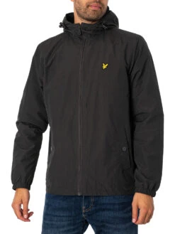 Lyle & Scott Zip Through Hooded Jacket - Gunmetal