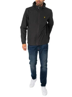 Lyle & Scott Zip Through Hooded Jacket - Gunmetal -Standout Store 48027g