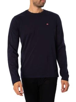 Napapijri Salis Longsleeved T-Shirt - Blue Marine