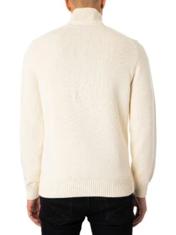 GANT Casual Cotton Half Zip Sweatshirt - Cream -Standout Store 48769c