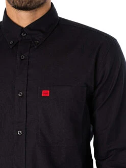 HUGO Evito Slim Shirt - Black -Standout Store 49281d