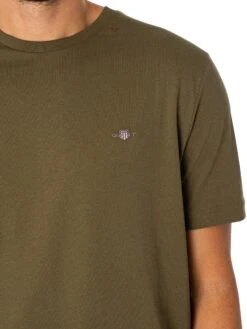 GANT Regular Shield T-Shirt - Juniper Green 5 GANT Regular Shield T-Shirt - Juniper Green -Standout Store 49401d