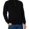 Jack & Jones Bradley Half Zip Sweatshirt - Black -Standout Store 49635a