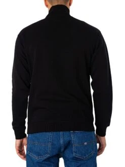 Jack & Jones Bradley Half Zip Sweatshirt - Black -Standout Store 49635c