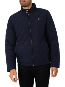 GANT Quilted Windcheater Jacket - Evening Blue