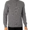 GANT Casual Cotton Half Zip Knit - Dark Grey Melange -Standout Store 49975a