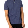 GANT Regular Shield Pique Polo Shirt - Dark Jeans Blue Melange