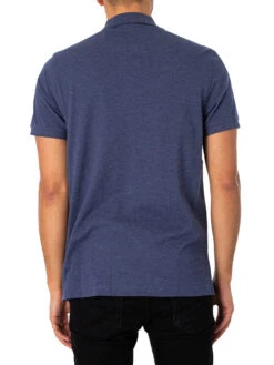 GANT Regular Shield Pique Polo Shirt - Dark Jeans Blue Melange 4 GANT Regular Shield Pique Polo Shirt - Dark Jeans Blue Melange -Standout Store 49986c