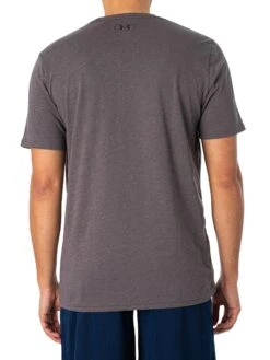 Under Armour Sportstyle Left Chest T-Shirt - Charcoal Medium Heather/Black -Standout Store 50122c