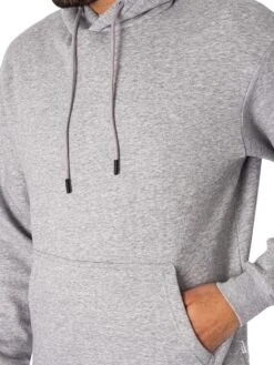 Jack & Jones Bradley Pullover Hoodie - Light Grey Melange -Standout Store 51269d