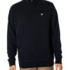 Lyle & Scott Loopback Quarter Zip Sweatshirt - Dark Navy -Standout Store 51293a